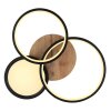 Globo SID Deckenleuchte LED Holzoptik, Schwarz, Weiß, 1-flammig