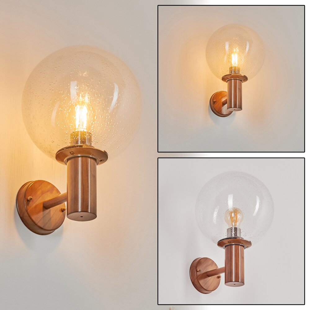 Bubodefo Außenwandleuchte Braun, Holzoptik, 1-flammig main product photo