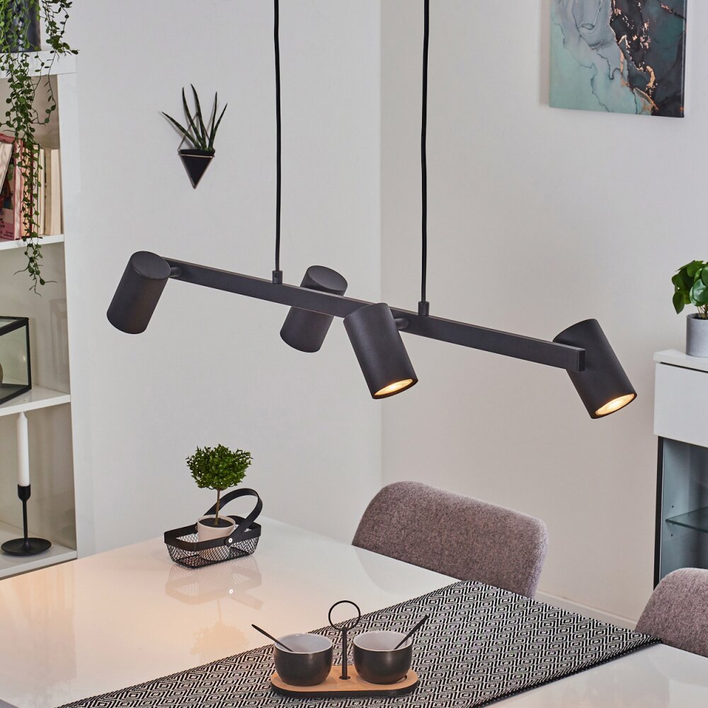 Zuoz Pendelleuchte Schwarz, 4-flammig main product photo