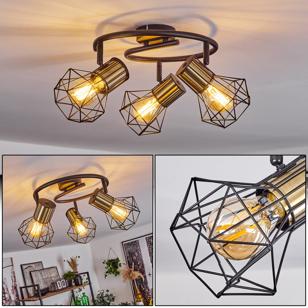 Bardhaman Deckenleuchte Schwarz, 3-flammig main product photo