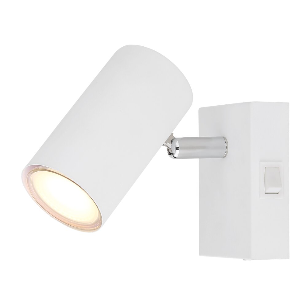 Globo Robby Wandleuchte Chrom, Weiß, 1-flammig main product photo