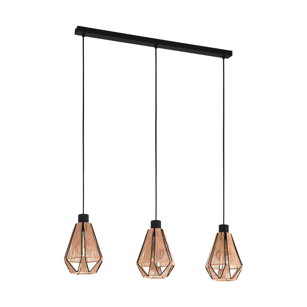 Eglo ADWICKLE Hängeleuchte Schwarz, 3-flammig main product photo