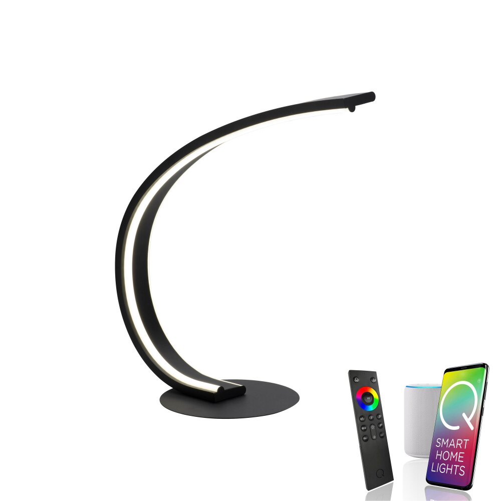 Paul Neuhaus Q-VITO Tischleuchte LED Anthrazit, 1-flammig, Fernbedienung main product photo
