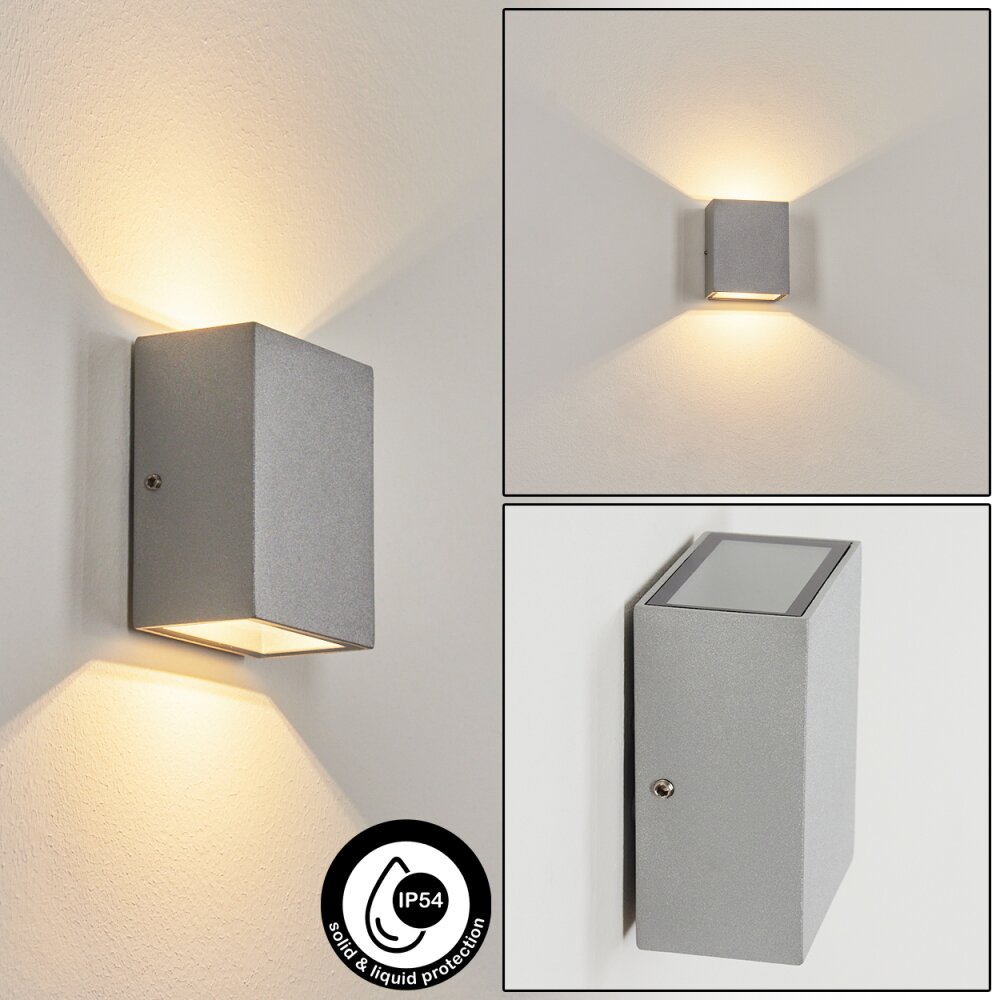 Casmilo Außenwandleuchte LED Silber, 2-flammig main product photo