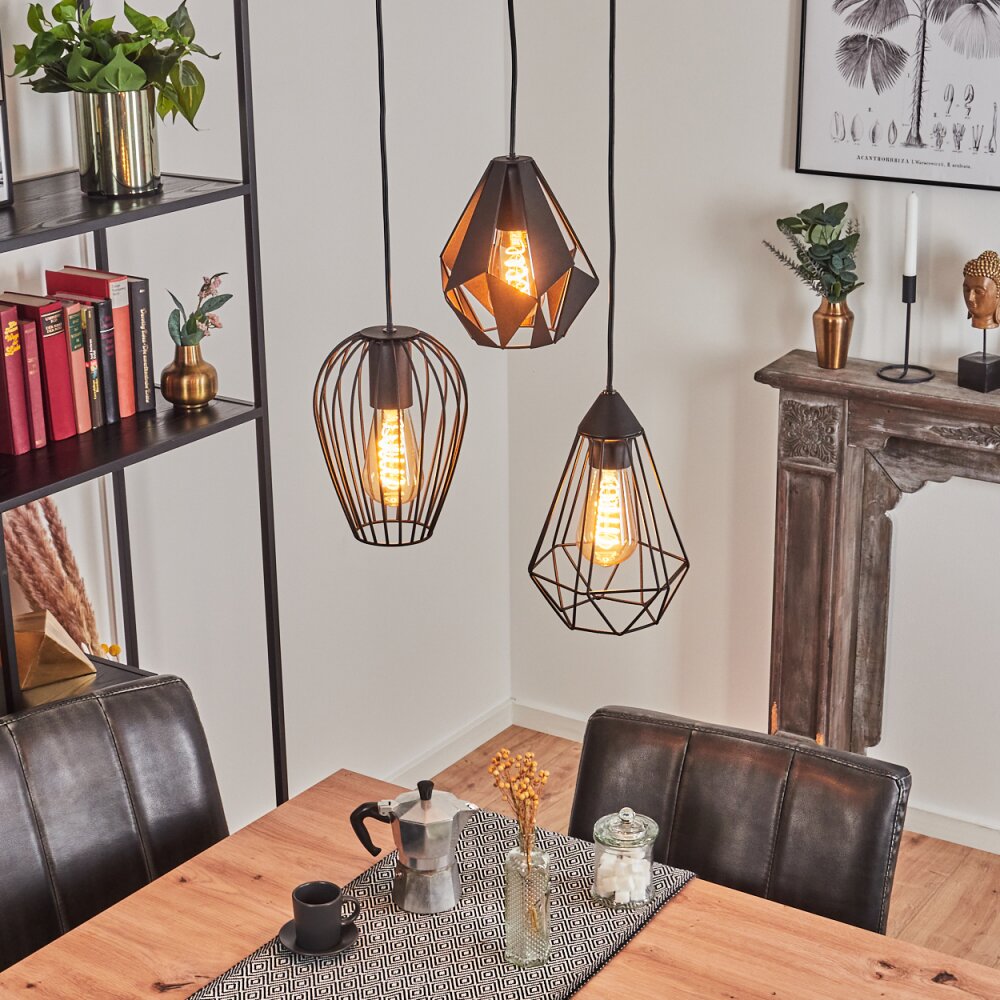 Aveloso Pendelleuchte Schwarz, 3-flammig main product photo