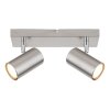 Globo ROBBY Deckenleuchte Nickel-Matt, 2-flammig