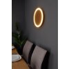 Luce Design MOON Wandleuchte LED Braun, Holzoptik, Schwarz, 1-flammig