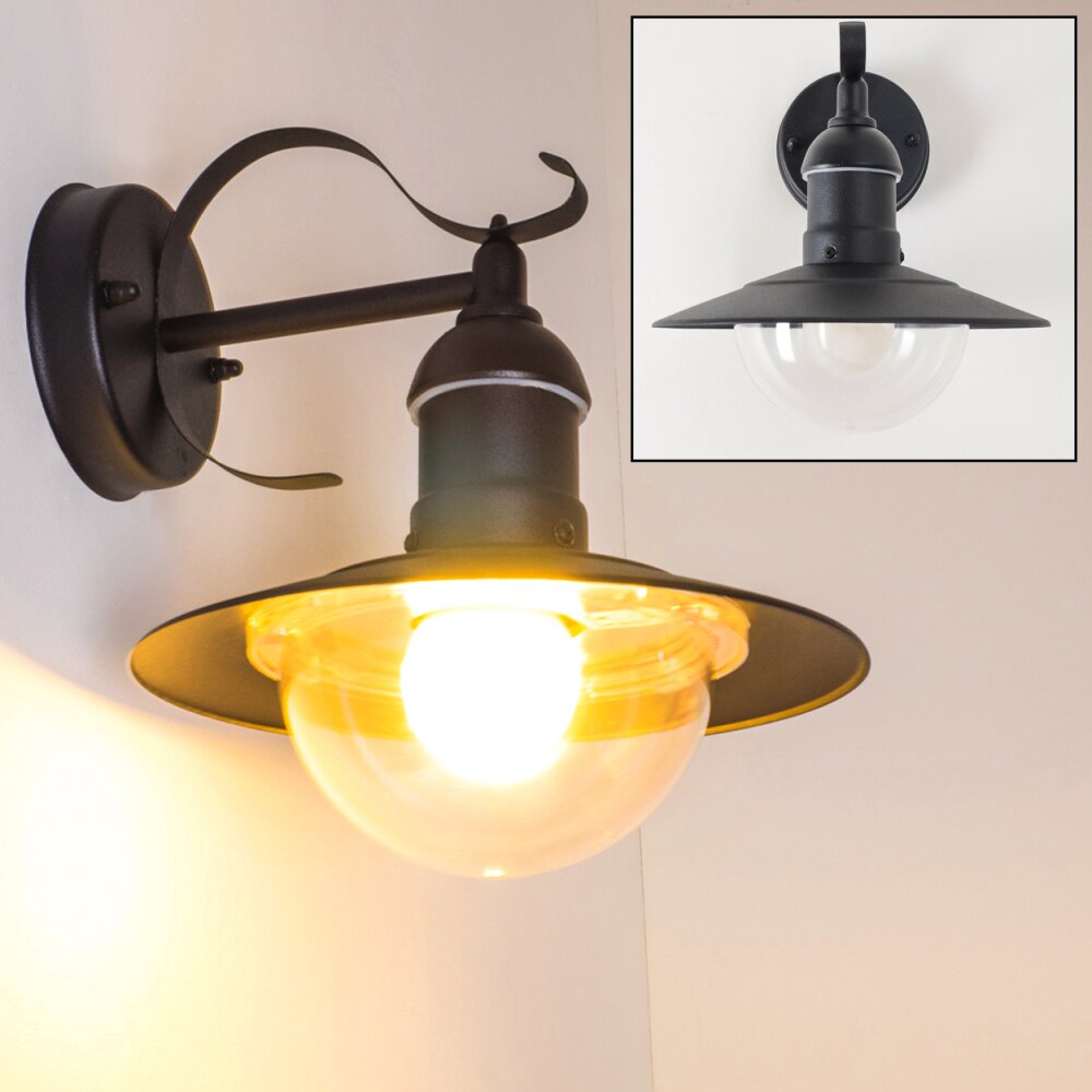 Broni Außenwandleuchte Schwarz, 1-flammig main product photo