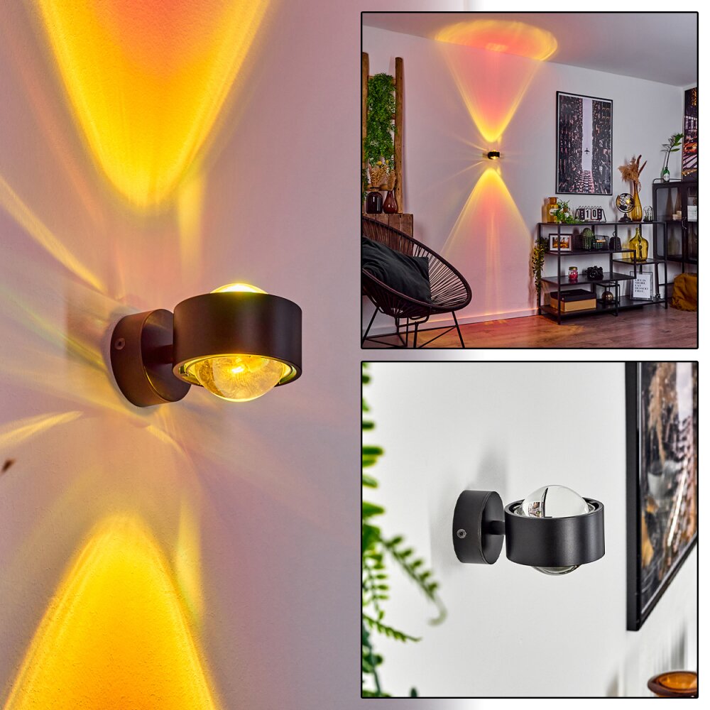 Sapri Wandleuchte Schwarz, 1-flammig main product photo