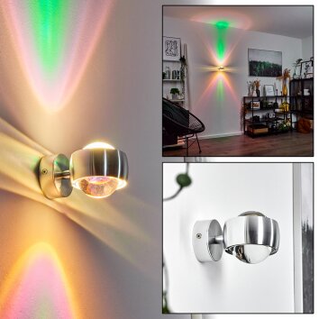 Sapri Wandleuchte Silber, 1-flammig Sapri Wandleuchte Silber, 1-flammig