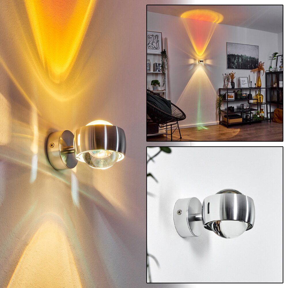 Sapri Wandleuchte Silber, 1-flammig main product photo