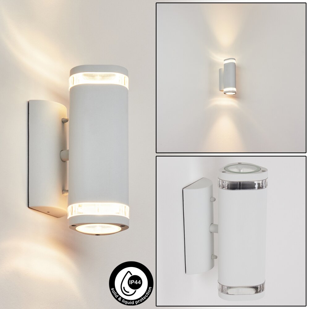 Amyton Außenwandleuchte Weiß, 2-flammig main product photo