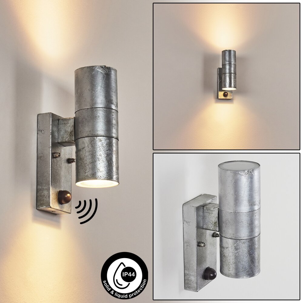 Bessiebelle Außenwandleuchte Verzinkt, 2-flammig, Bewegungsmelder main product photo