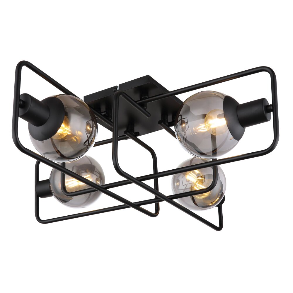 Globo BLAMA Deckenleuchte Schwarz, 4-flammig main product photo