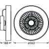 LEDVANCE Smart Deckenventilator Grau, 1-flammig, Fernbedienung