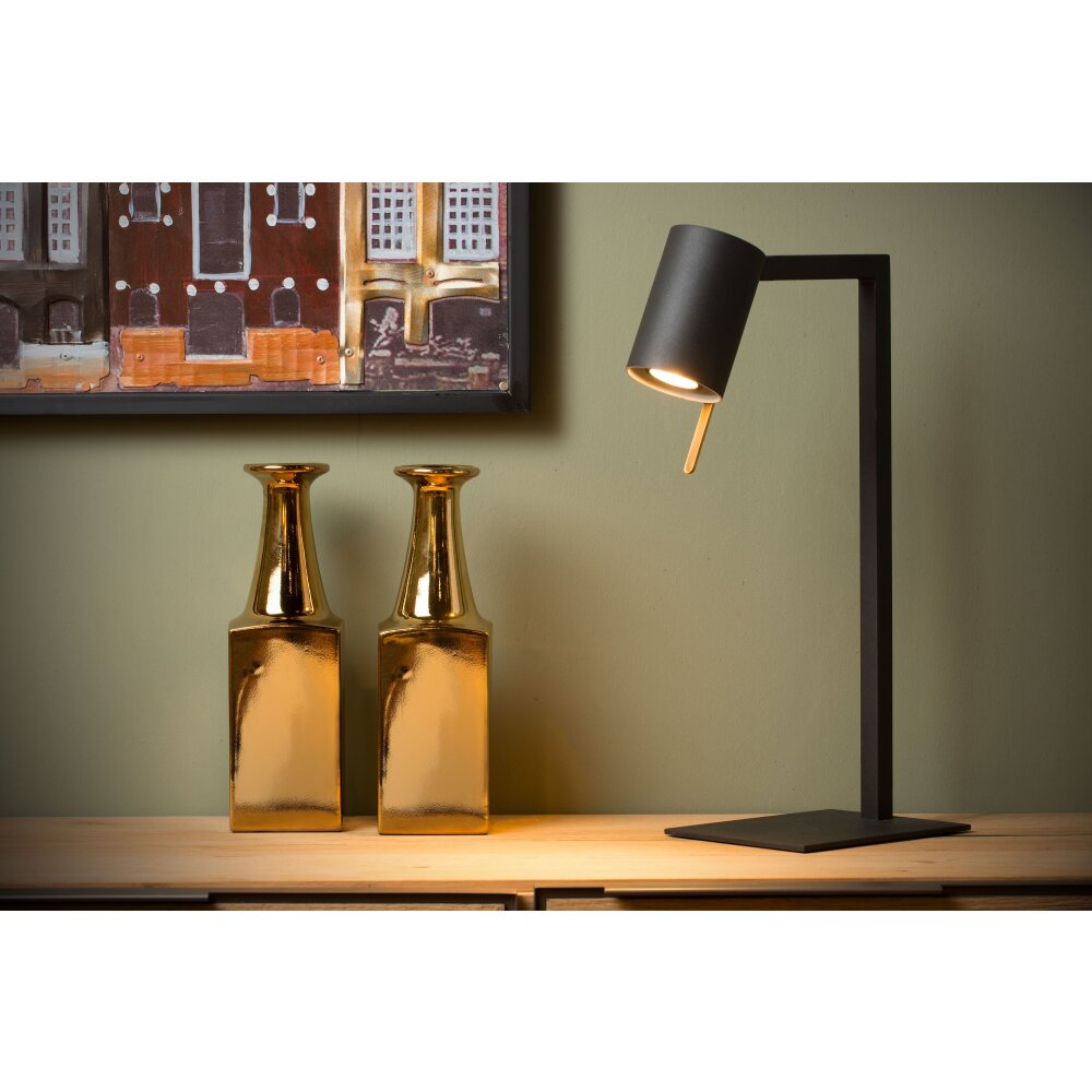 Lucide LESLEY Tischlampe Schwarz, 1-flammig main product photo