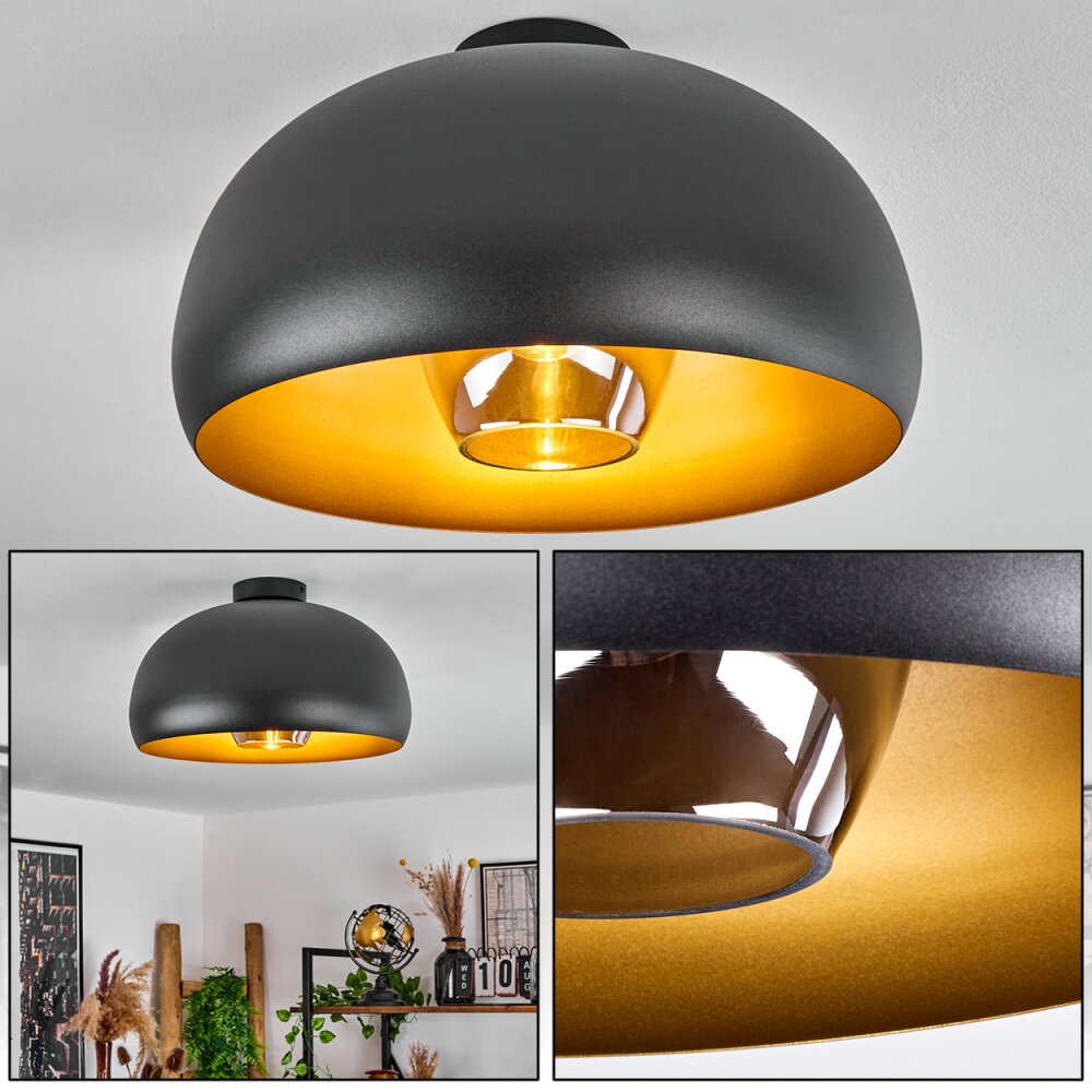Gaudi Deckenleuchte Gold, Schwarz, 1-flammig main product photo