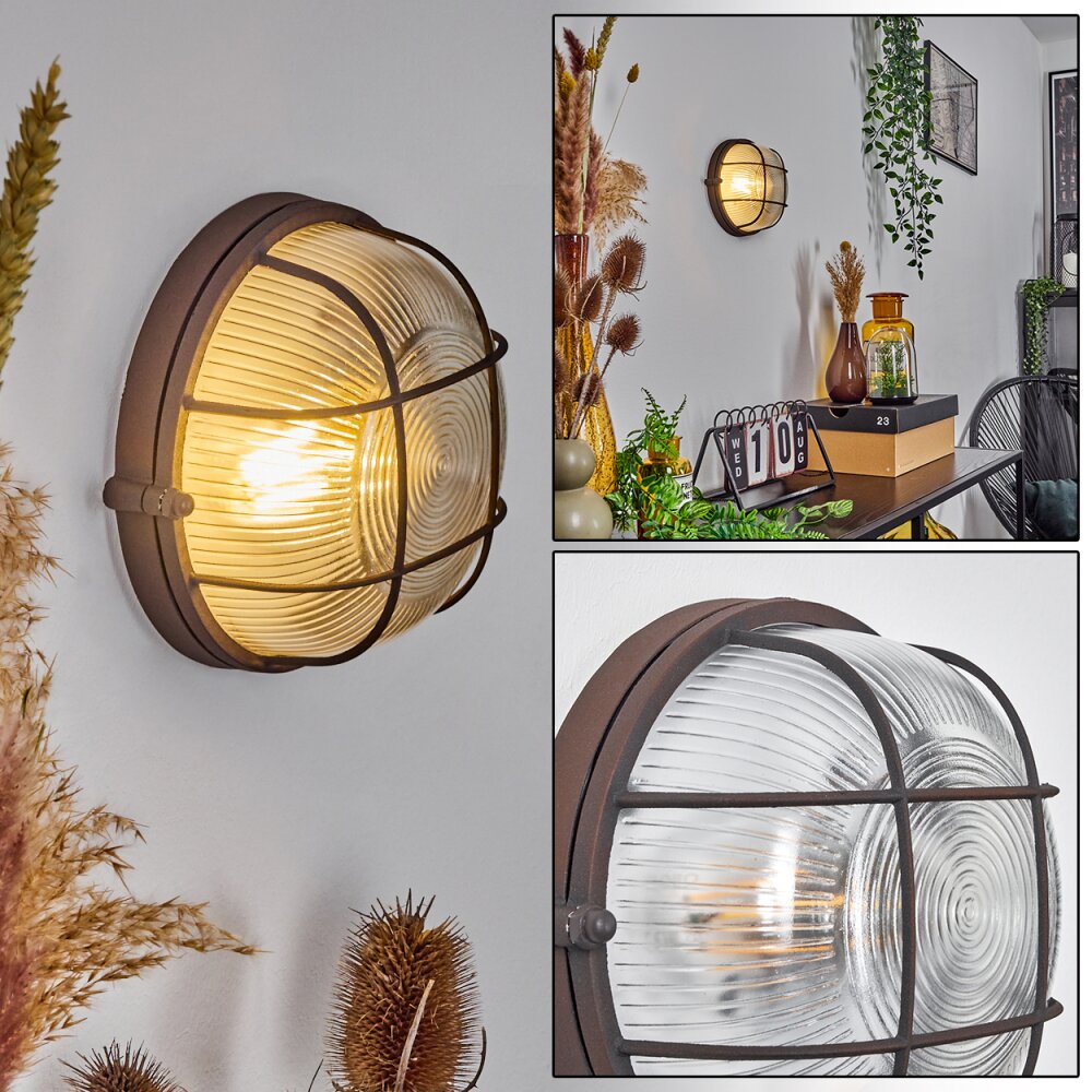 Chaquire Wandleuchte Braun, Rostfarben, 1-flammig main product photo