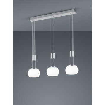 Trio Madison Pendelleuchte LED Nickel-Matt, 3-flammig