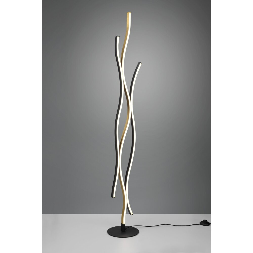 Trio Blaze Stehleuchte LED Messing, 1-flammig main product photo