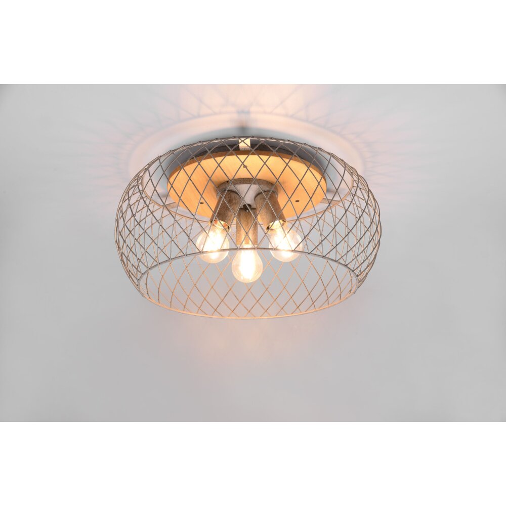 Trio Tamil Deckenleuchte Dunkelbraun, Nickel-Matt, 3-flammig main product photo