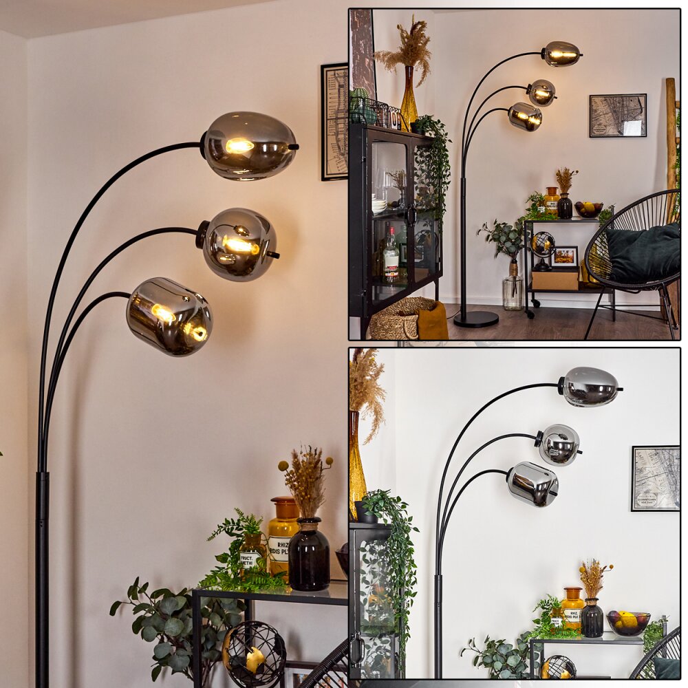 Verbania Stehleuchte Schwarz, 3-flammig main product photo