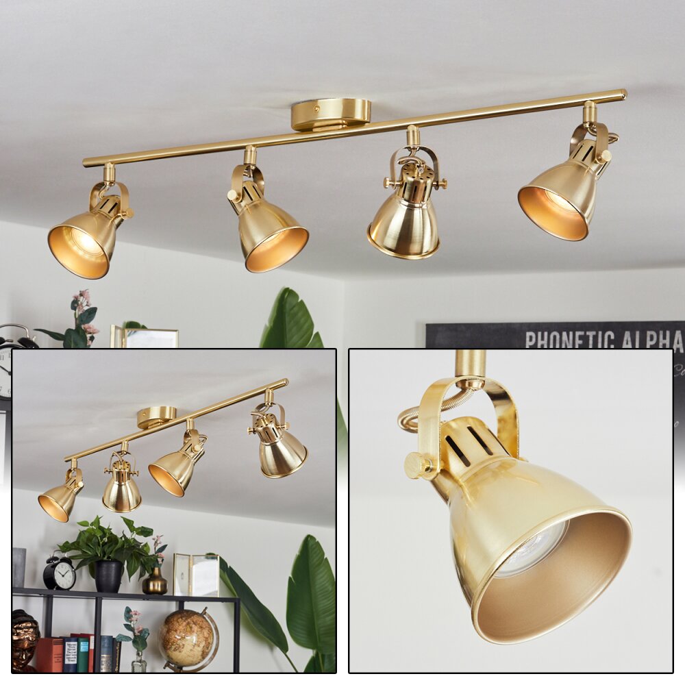 Salinas Deckenleuchte LED Messing, 4-flammig main product photo