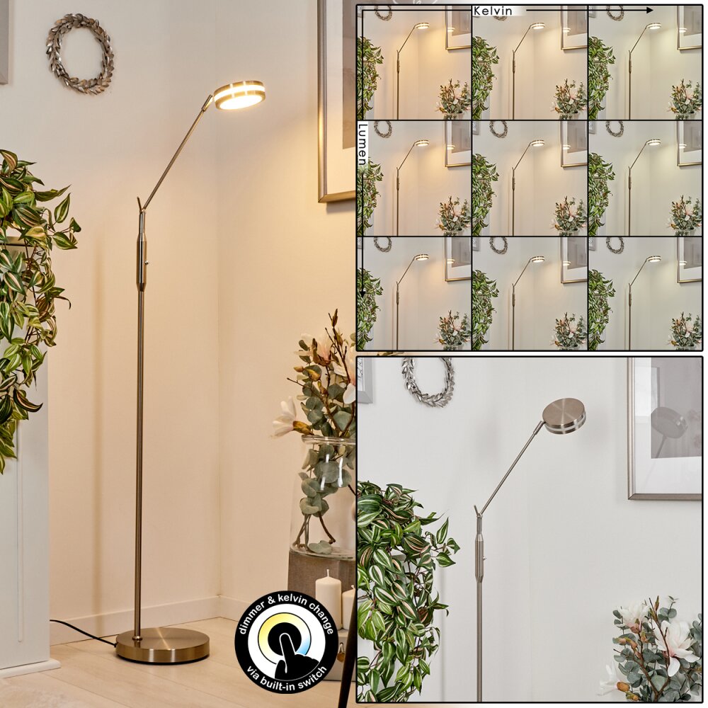 Huallilemu Stehleuchte LED Nickel-Matt, 1-flammig main product photo