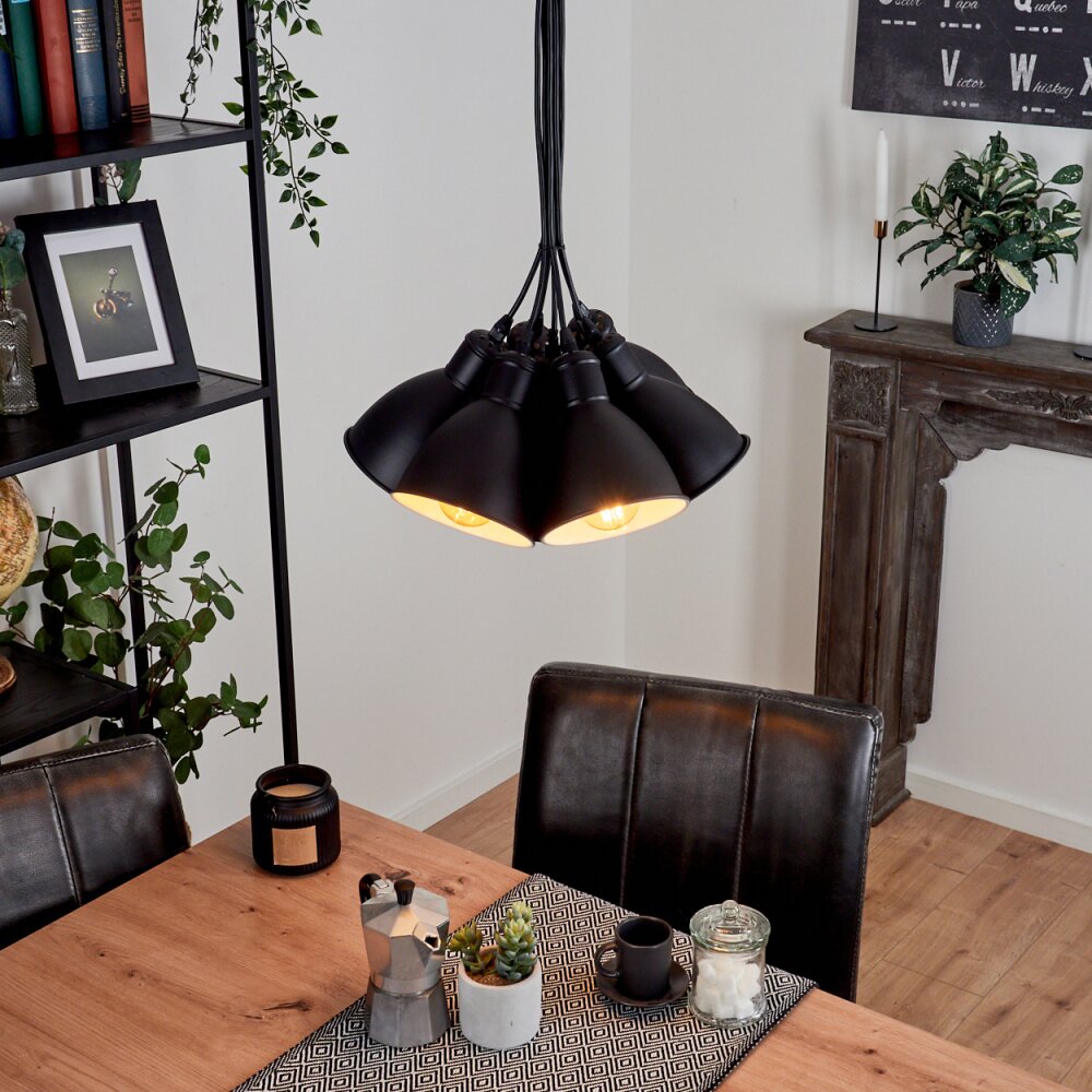 Timola Hängeleuchte Schwarz, 7-flammig main product photo