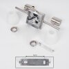 Villaseca Wandleuchte LED Nickel-Matt, 2-flammig Villaseca Wandleuchte LED Nickel-Matt, 2-flammig