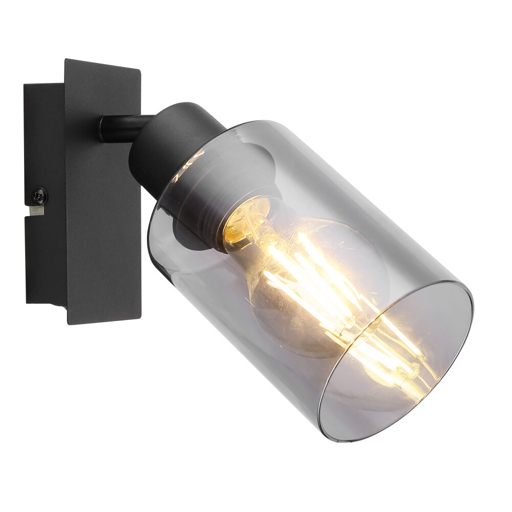Globo HADERA Wandleuchte Schwarz, 1-flammig main product photo