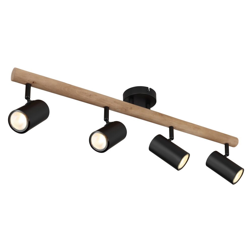 Globo HERTI Deckenleuchte Braun, Schwarz, 4-flammig main product photo