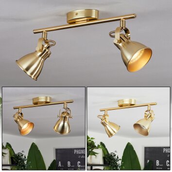 Salinas Deckenleuchte Messing, 2-flammig
