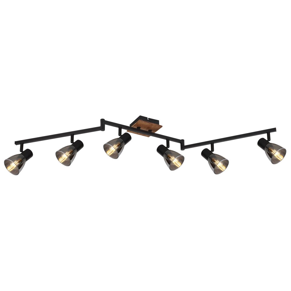 Globo CLAUDE Deckenleuchte Braun, Schwarz, 6-flammig main product photo