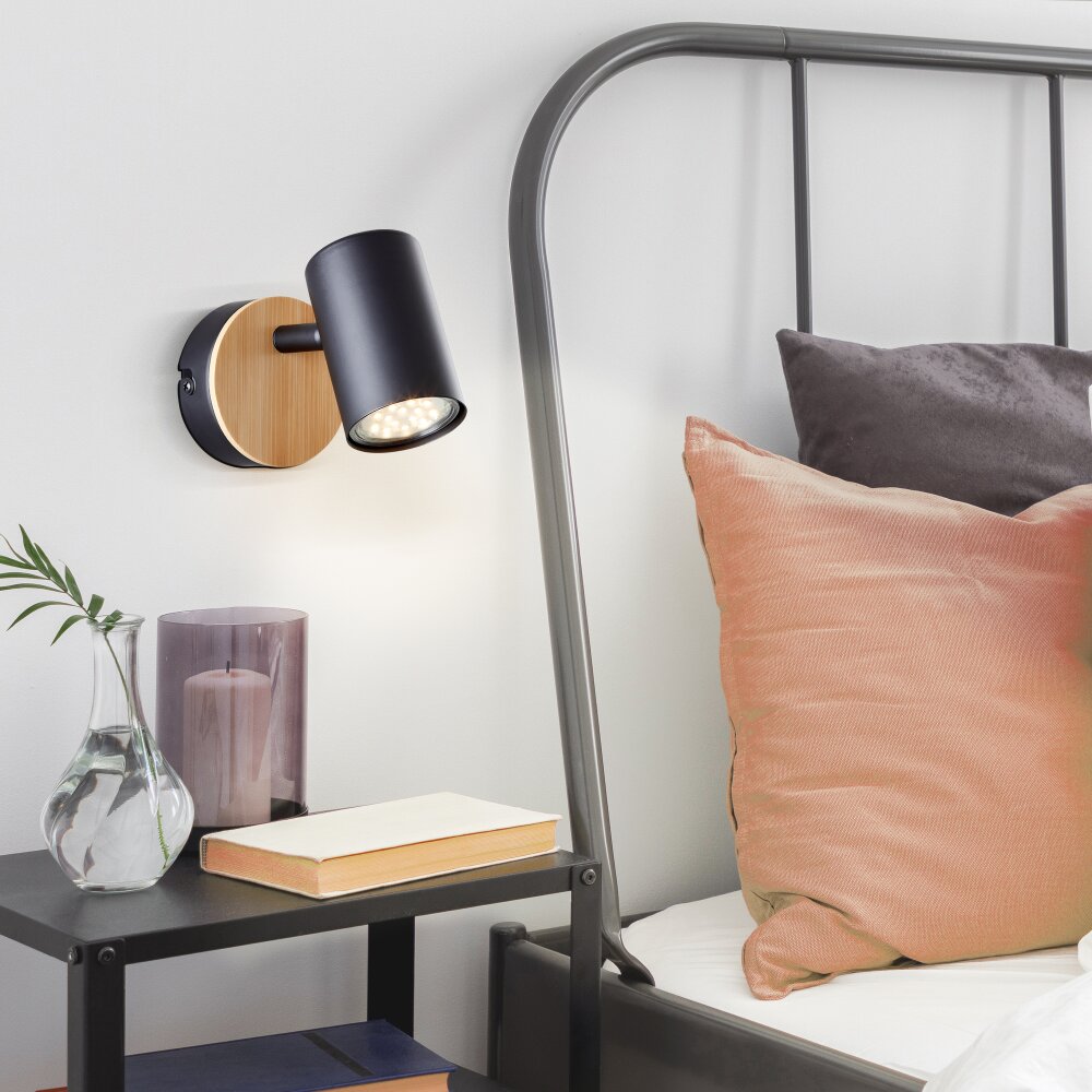 Brilliant Niels Wandstrahler Braun, Schwarz, 1-flammig main product photo