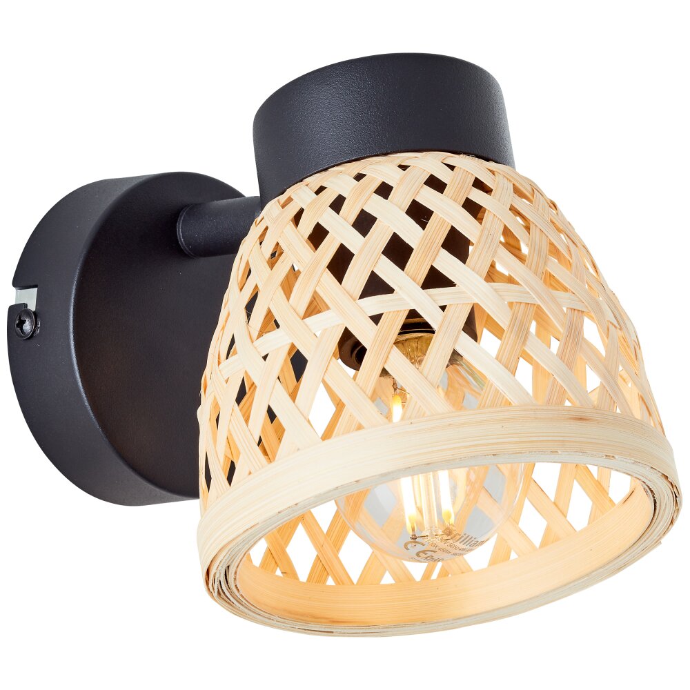 Brilliant Elize Wandleuchte Schwarz, 1-flammig main product photo