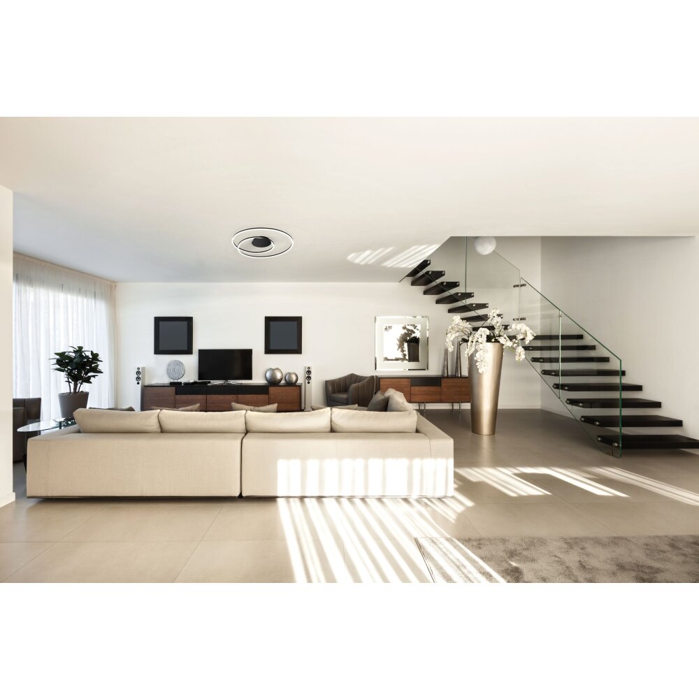 Fischer & Honsel Holy Deckenleuchte LED Schwarz, 1-flammig, Fernbedienung main product photo