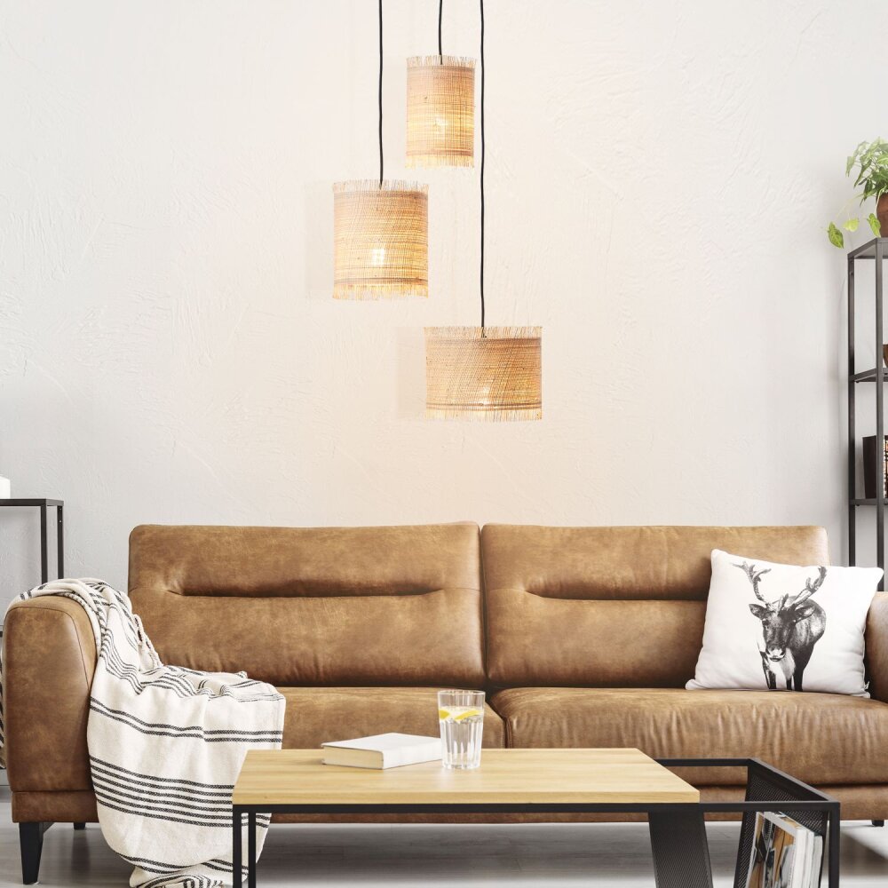 Brilliant Raffy Pendelleuchte Schwarz, 3-flammig main product photo