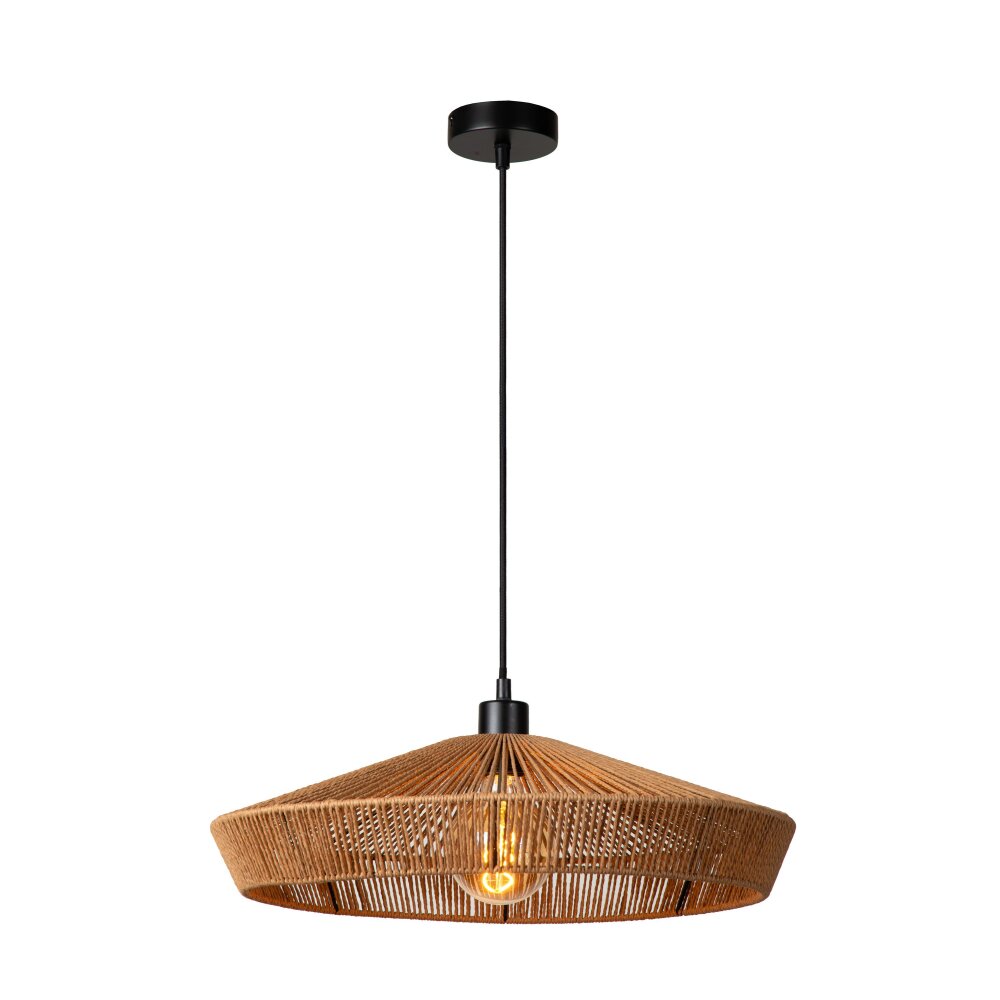 Lucide YUNKAI Hängeleuchte Schwarz, 1-flammig main product photo