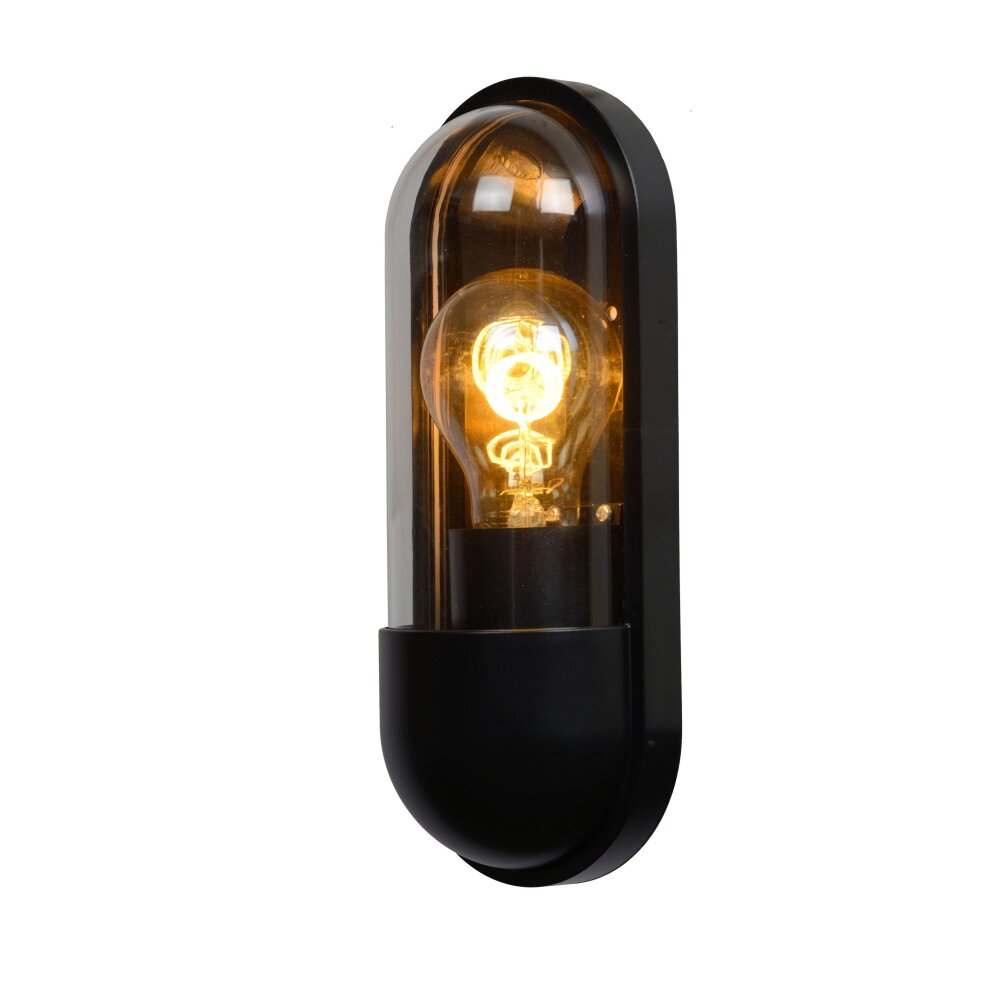 Lucide CAPSULE Außenwandleuchte Schwarz, 1-flammig main product photo