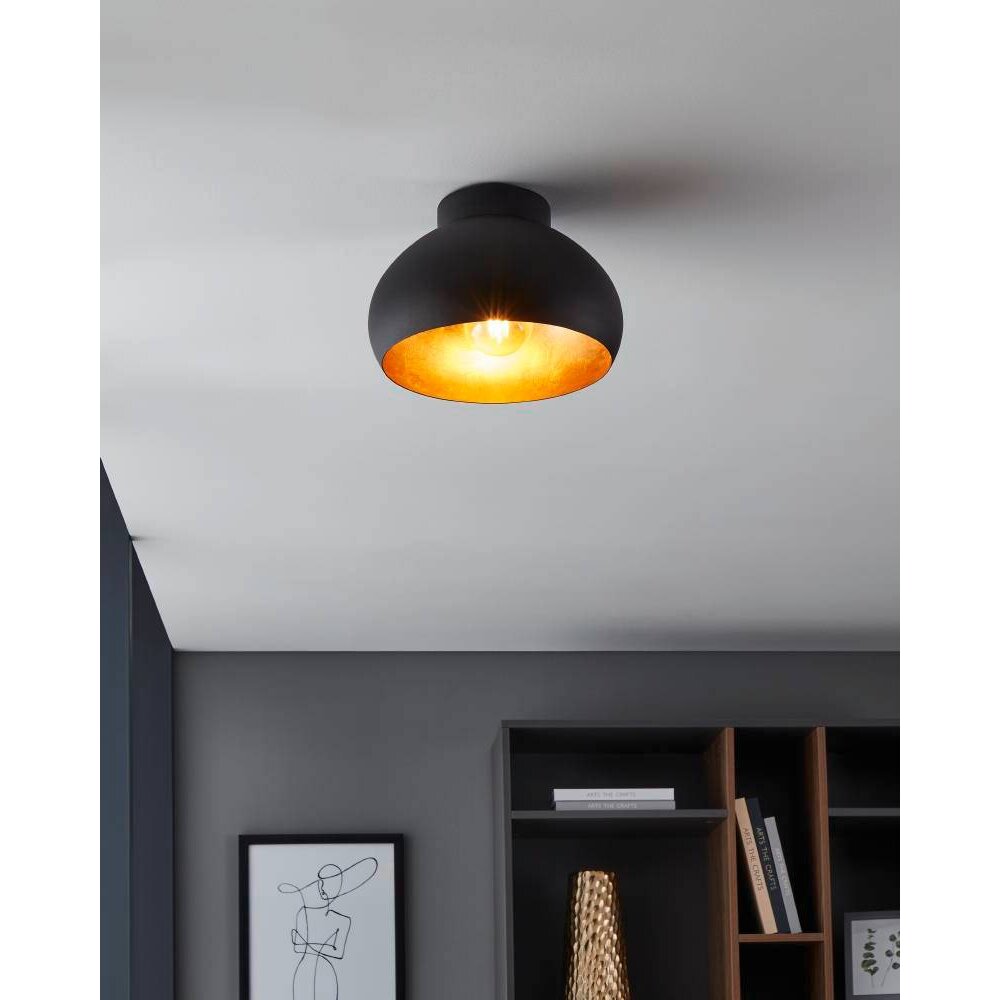 Eglo MOGANO Deckenleuchte Schwarz, 1-flammig main product photo