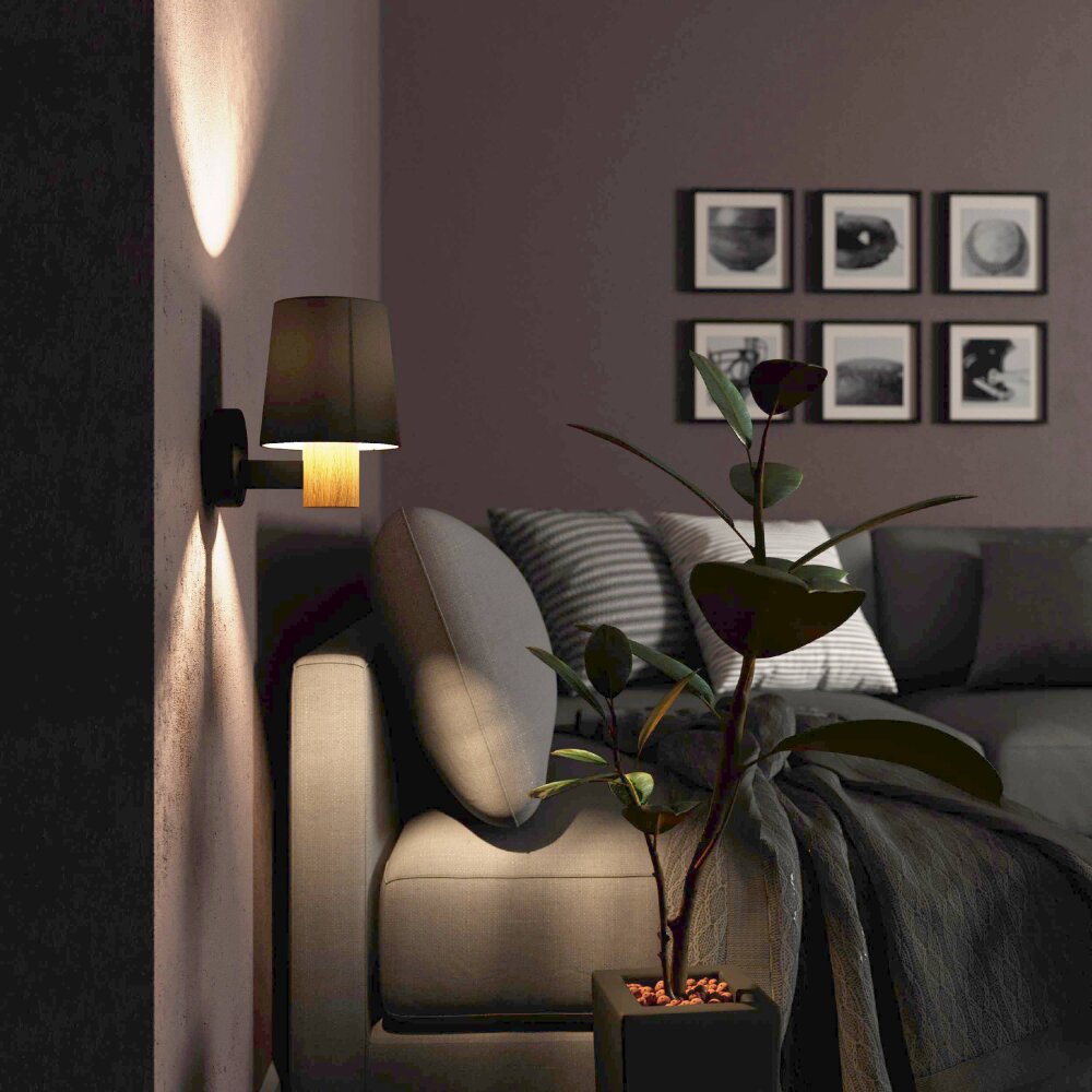 Eglo EDALE Wandleuchte Naturfarben, Schwarz, 1-flammig main product photo