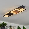 Sourbarie Deckenleuchte LED Braun, Holzoptik, Schwarz, 1-flammig