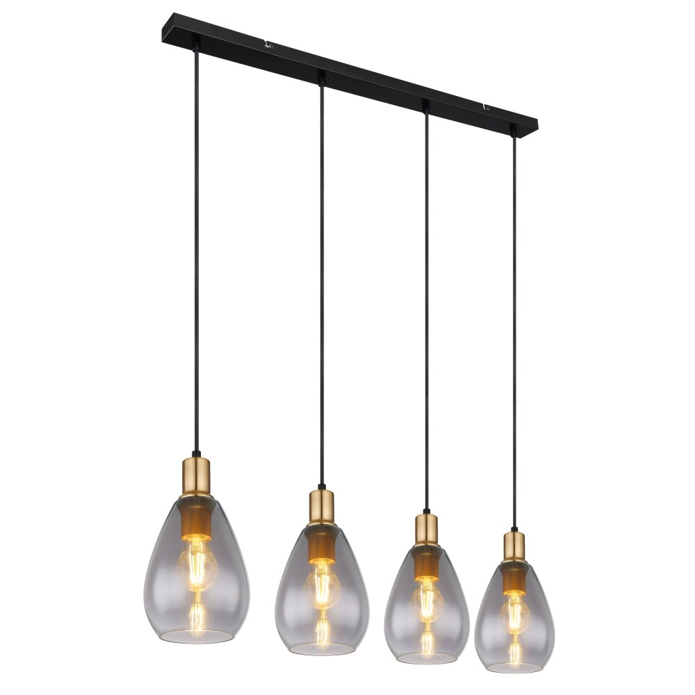 Globo FANNI Hängeleuchte Messing, Schwarz, 4-flammig main product photo