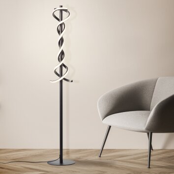 Brilliant Amalie Stehlampe LED Schwarz, 1-flammig