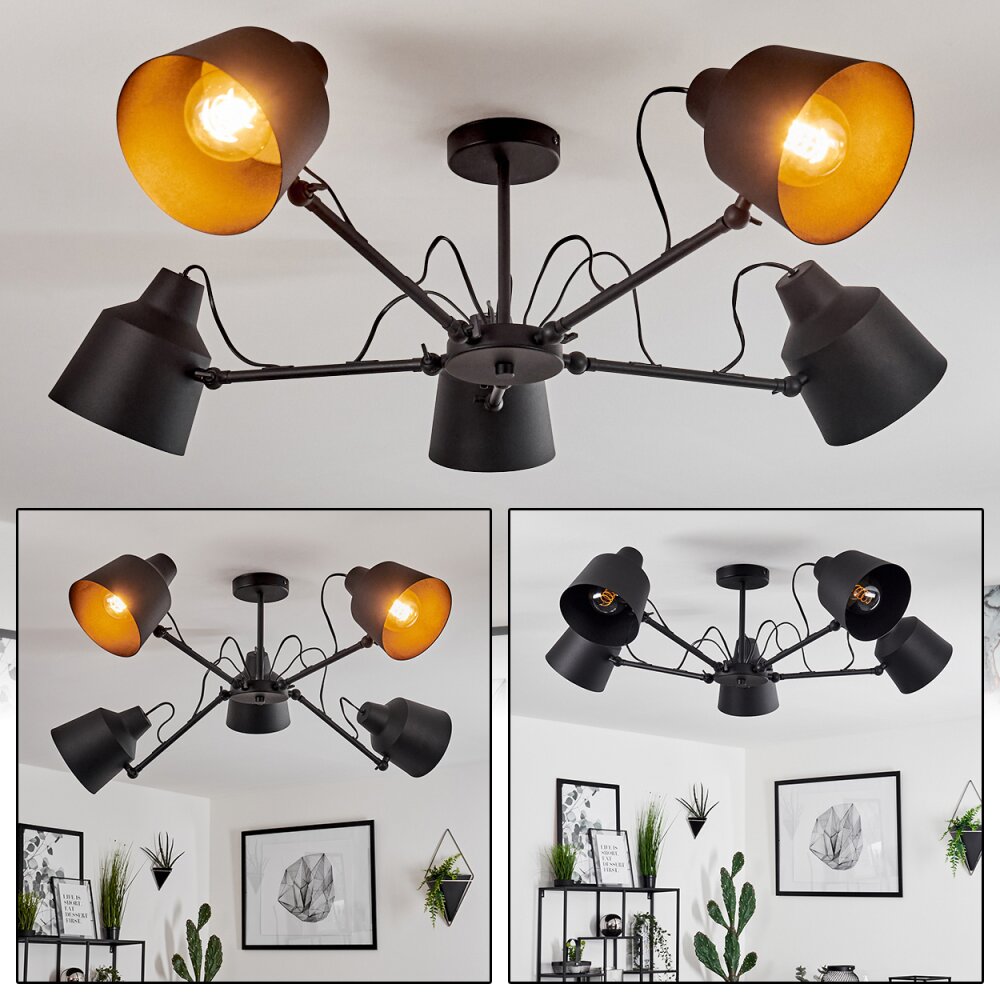 Gaudent Deckenleuchte Schwarz, 5-flammig main product photo