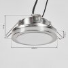 Percoq Einbauleuchte LED Nickel-Matt, 1-flammig