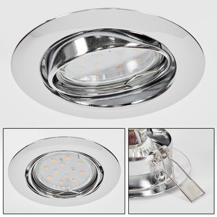 Vibersviller Einbauleuchte LED Chrom, 1-flammig