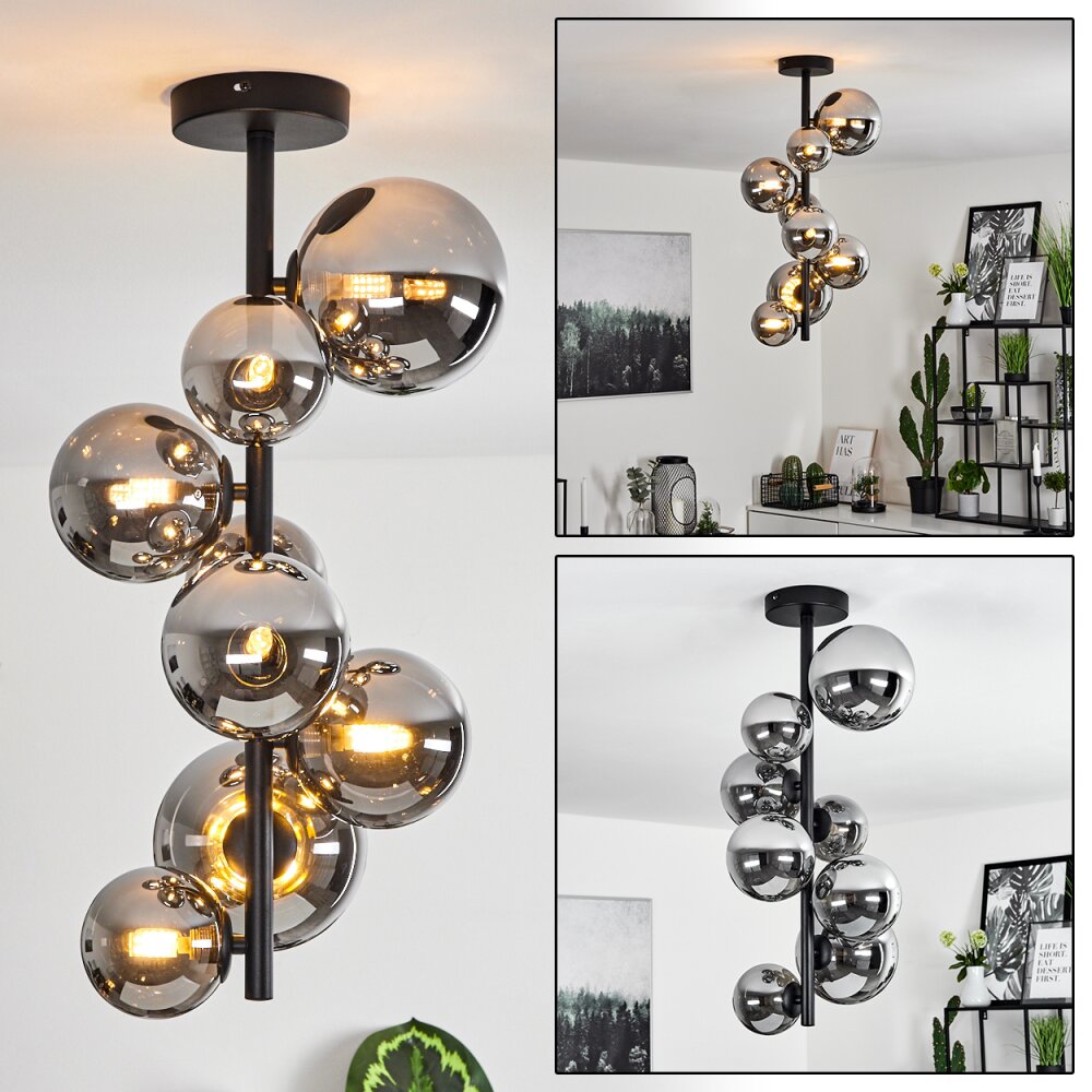 Chehalis Deckenleuchte Schwarz, 8-flammig main product photo
