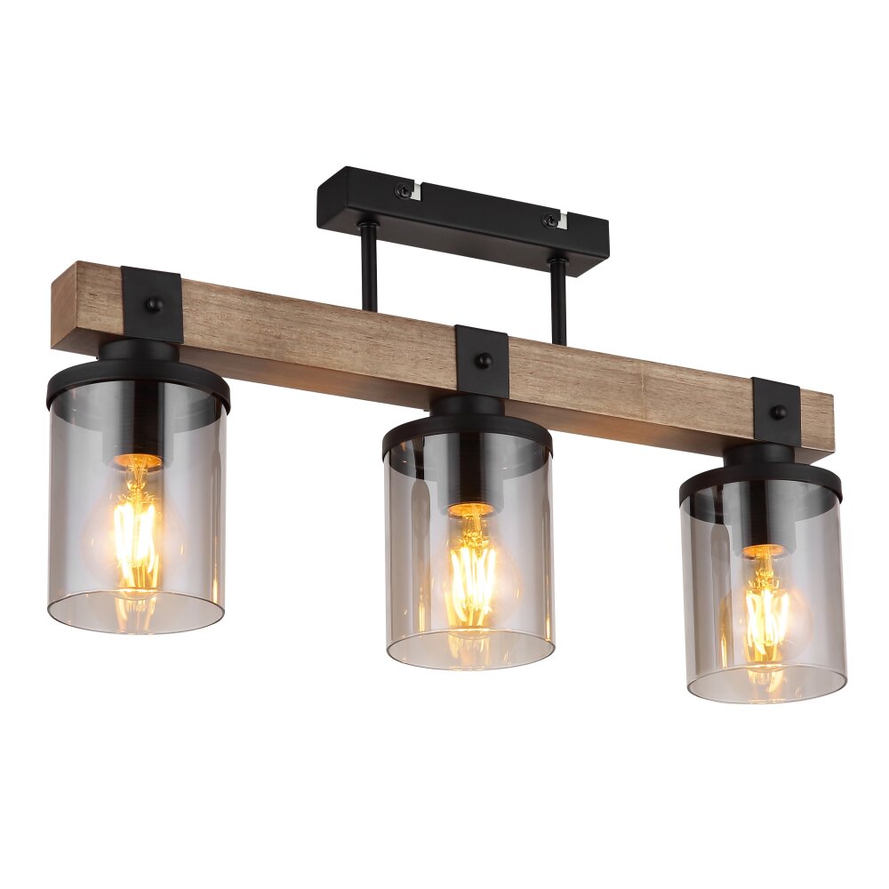Globo LILA Deckenleuchte Braun, Schwarz, 3-flammig main product photo